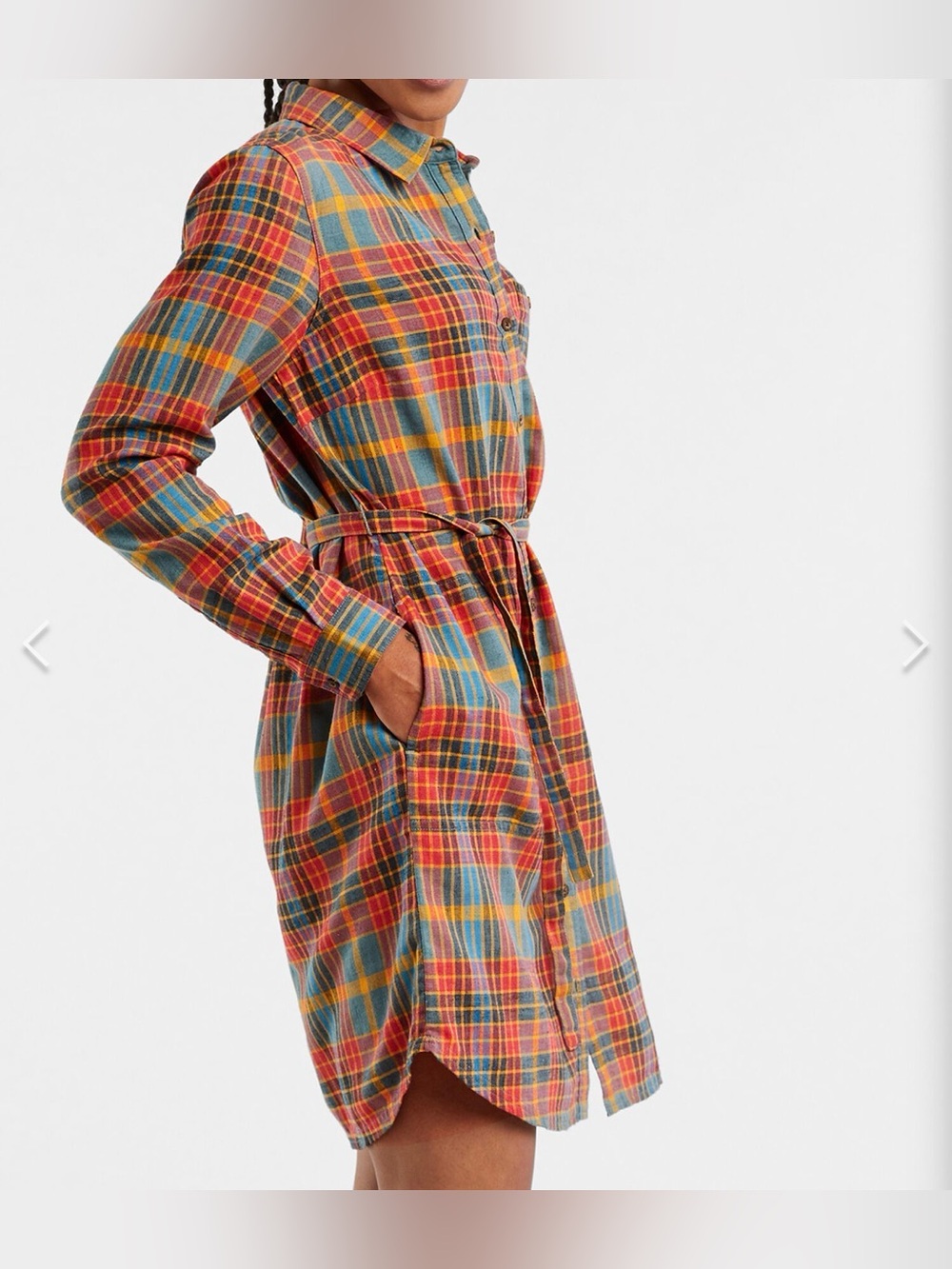 Toad & Co. Plaiditude Flannel Shirt Dress in Size M - Picture 4 of 10